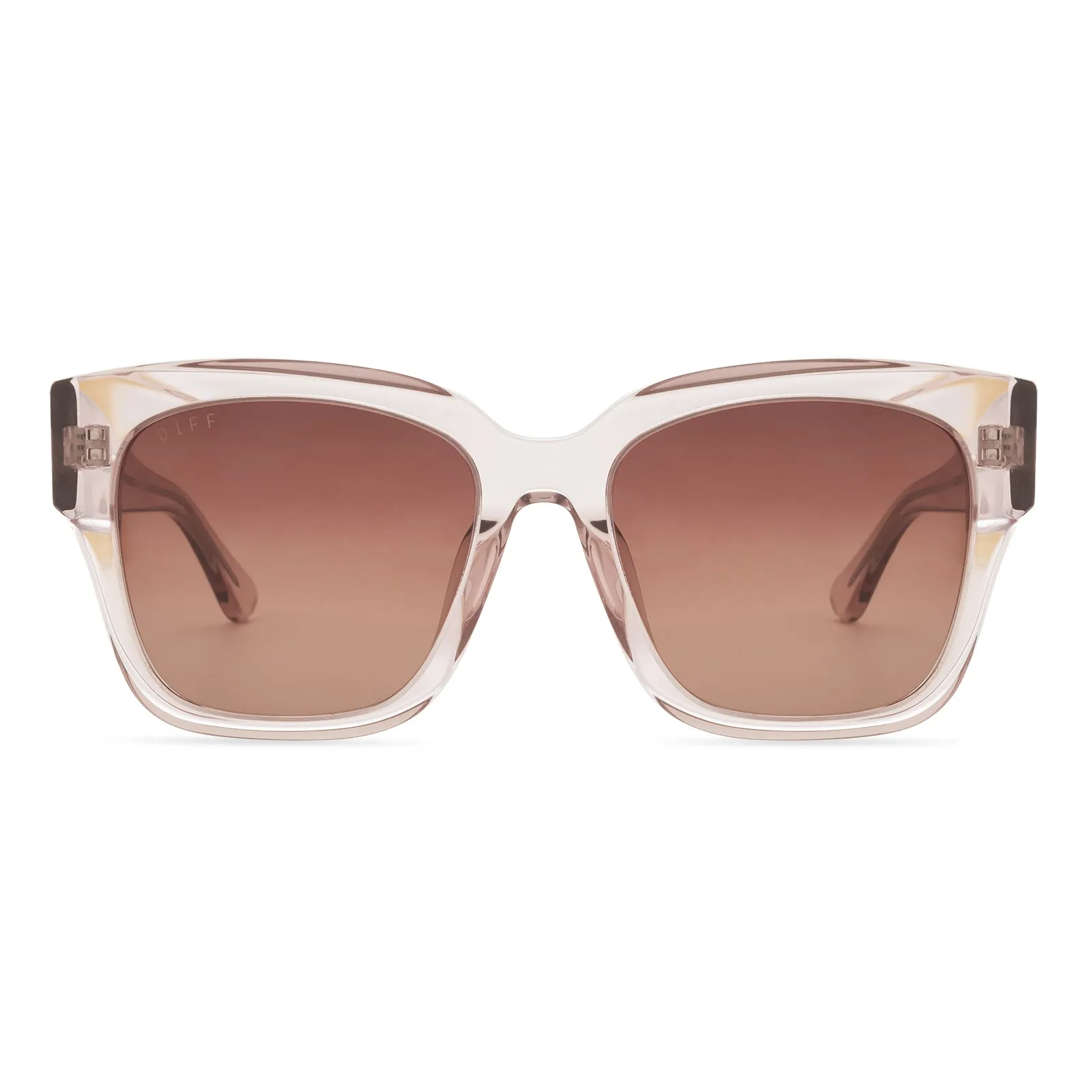 BELLA II - LIGHT PINK CRYSTAL + BROWN GRADIENT SUNGLASSES sold by Diff Eyewear