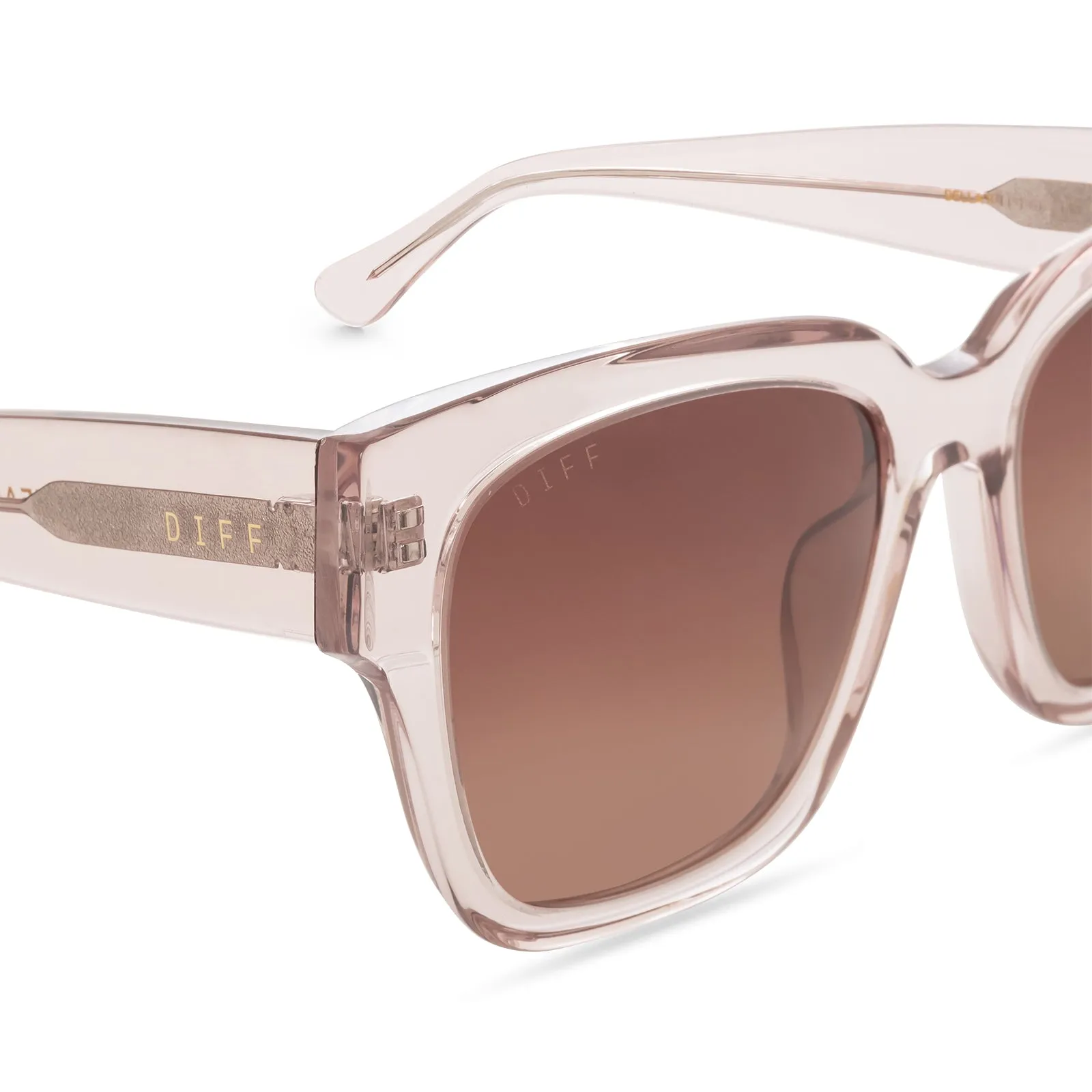 BELLA II - LIGHT PINK CRYSTAL + BROWN GRADIENT SUNGLASSES sold by Diff Eyewear product image thumbnail 3