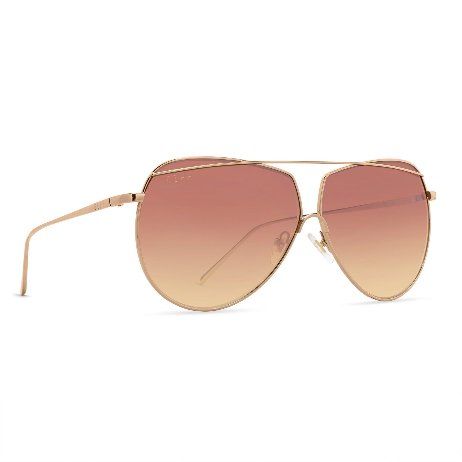 MAEVE - ROSE GOLD + SUNSET GRADIENT FLASH SUNGLASSES sold by Diff Eyewear product image thumbnail 2