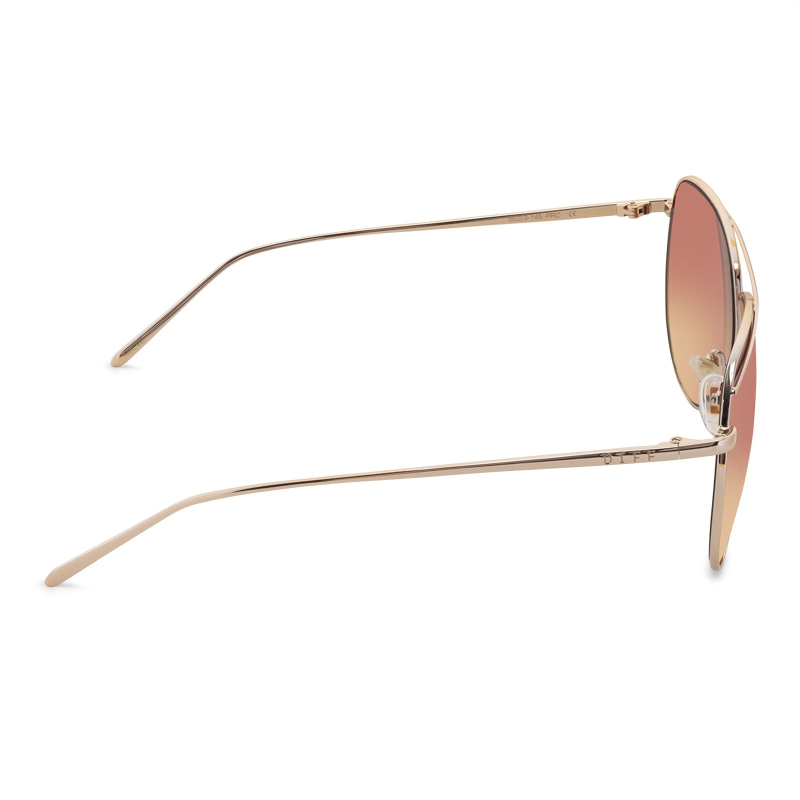 MAEVE - ROSE GOLD + SUNSET GRADIENT FLASH SUNGLASSES sold by Diff Eyewear product image thumbnail 3