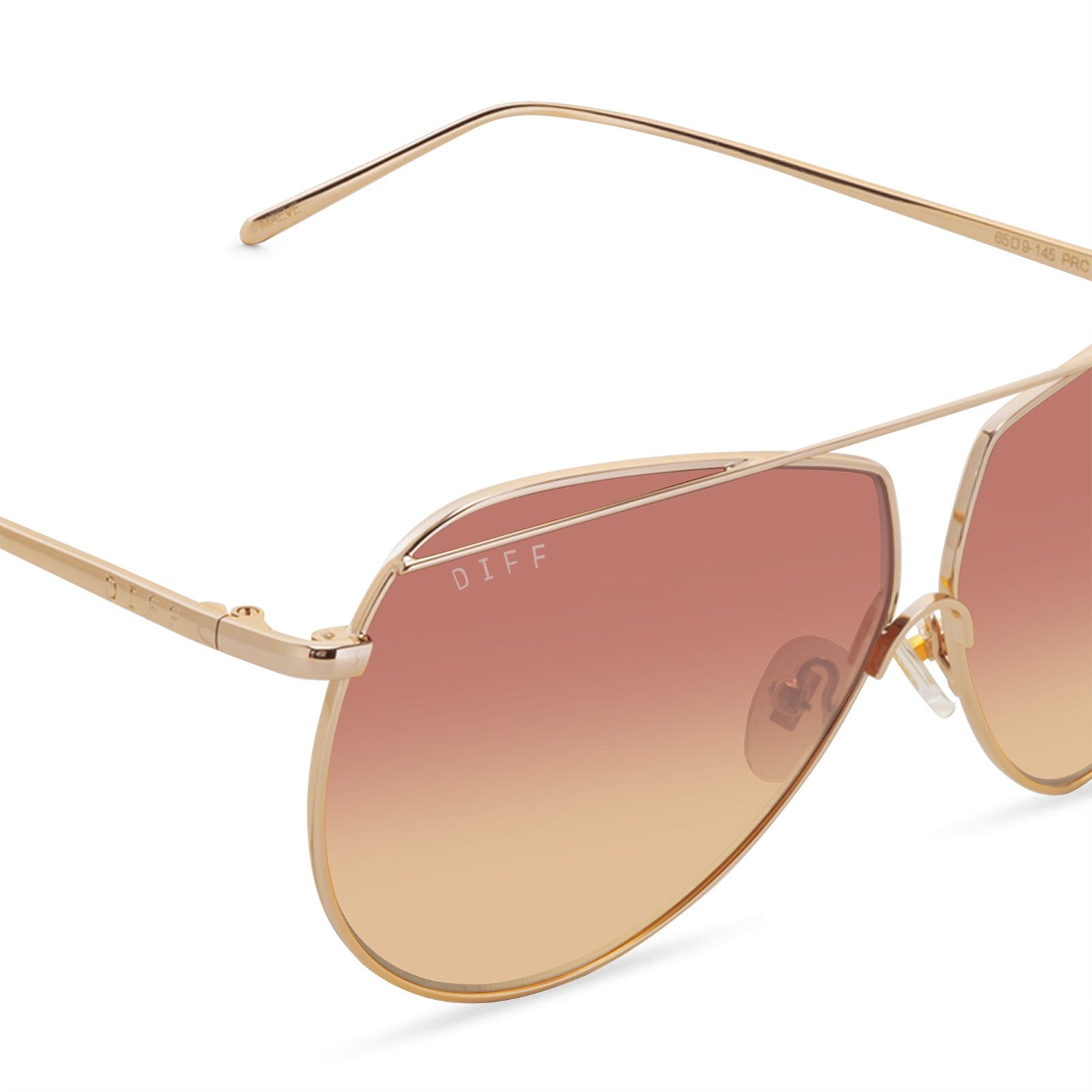 MAEVE - ROSE GOLD + SUNSET GRADIENT FLASH SUNGLASSES sold by Diff Eyewear product image thumbnail 4