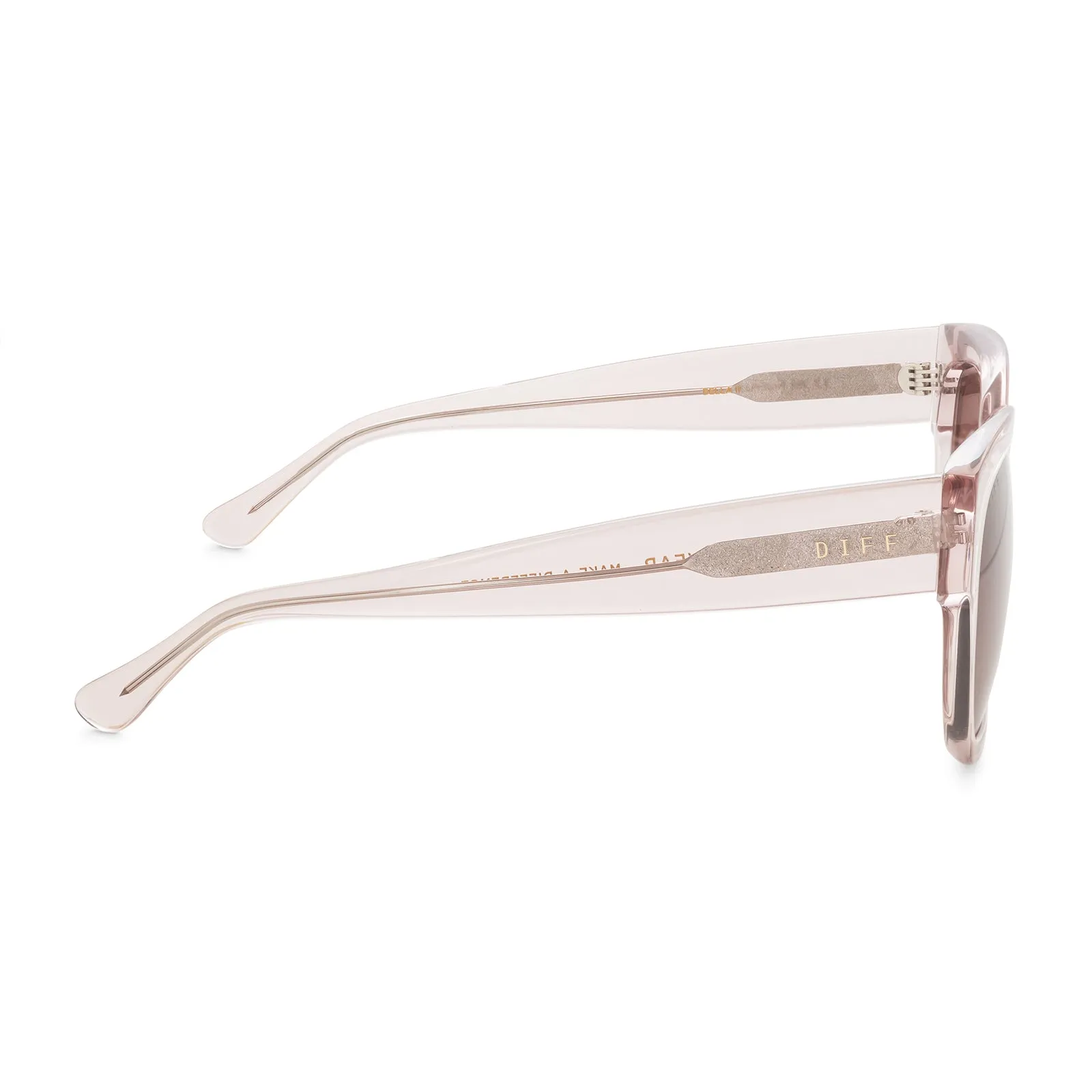 BELLA II - LIGHT PINK CRYSTAL + BROWN GRADIENT SUNGLASSES sold by Diff Eyewear product image thumbnail 4