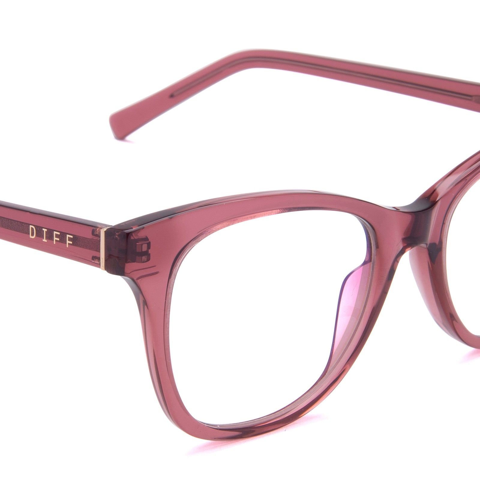 CARINA - MULBERRY + CLEAR GLASSES sold by Diff Eyewear product image thumbnail 4