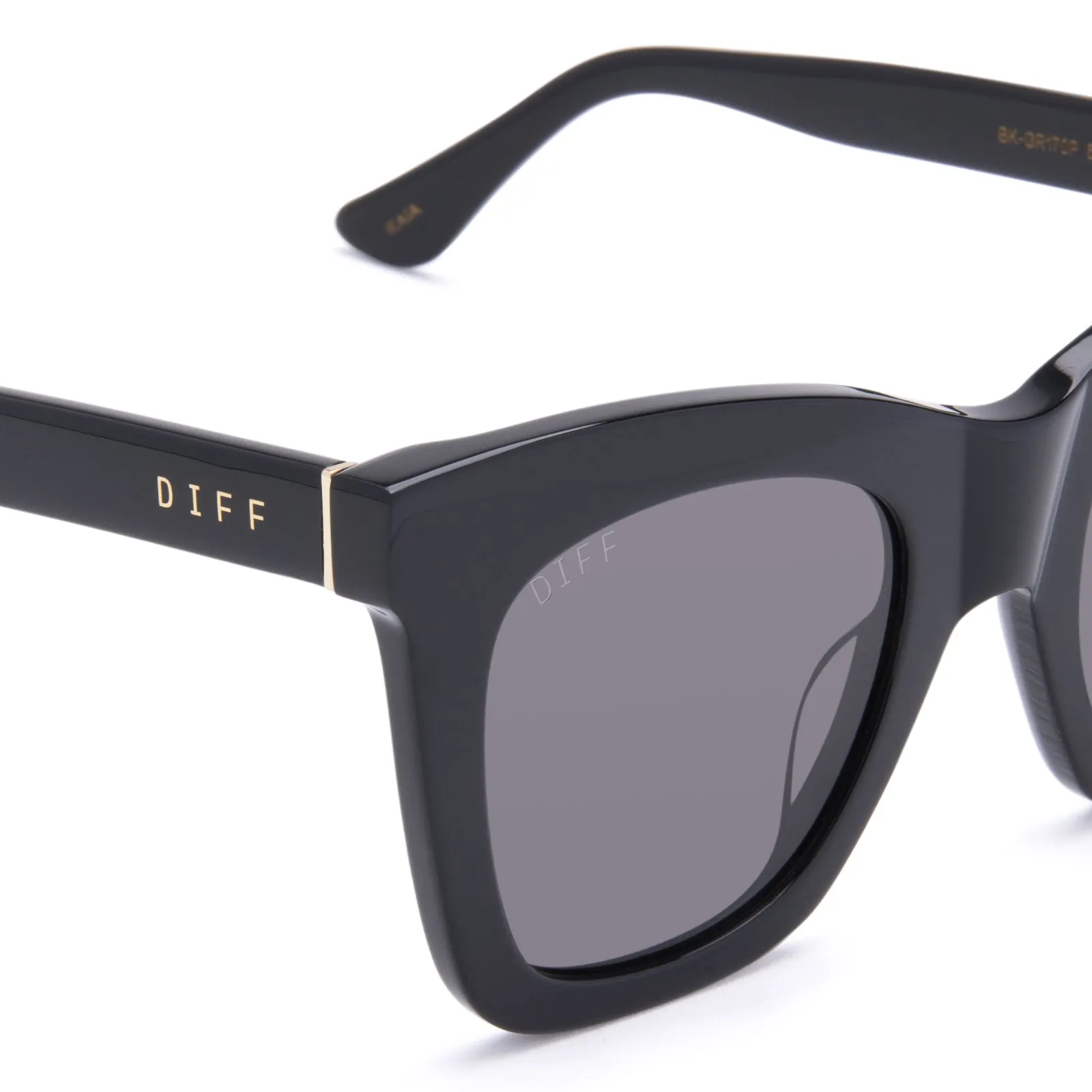 KAIA - BLACK + GREY + POLARIZED SUNGLASSES sold by Diff Eyewear product image thumbnail 3