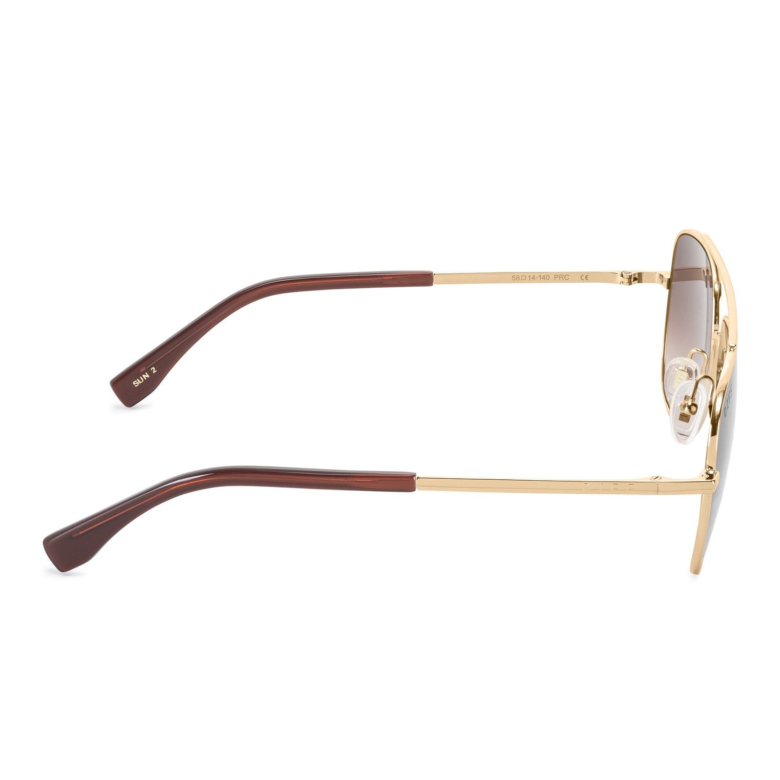 JORDYN - GOLD + BROWN GRADIENT SUNGLASSES sold by Diff Eyewear product image thumbnail 4