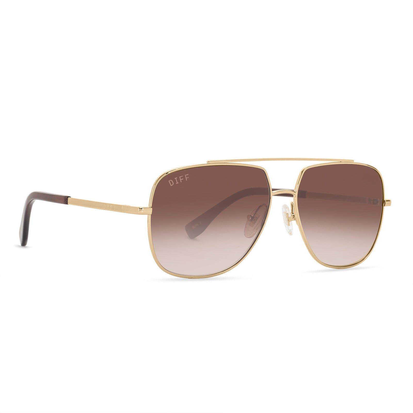 JORDYN - GOLD + BROWN GRADIENT SUNGLASSES sold by Diff Eyewear product image thumbnail 2