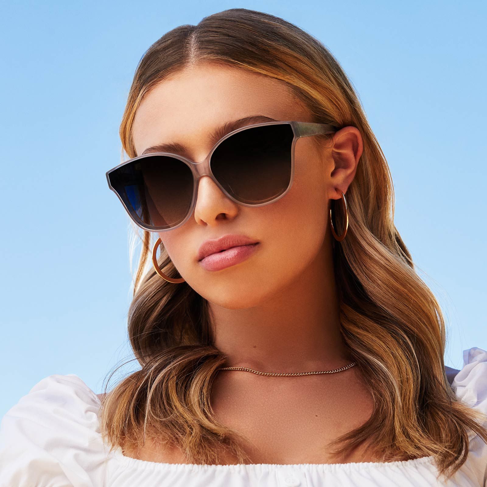 PIPER - HAZEY GREY + GREY GRADIENT SUNGLASSES sold by Diff Eyewear product image thumbnail 4
