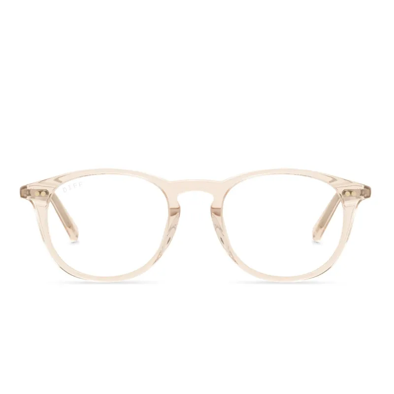 JAXSON - SANDSTONE CRYSTAL + CLEAR GLASSES sold by Diff Eyewear