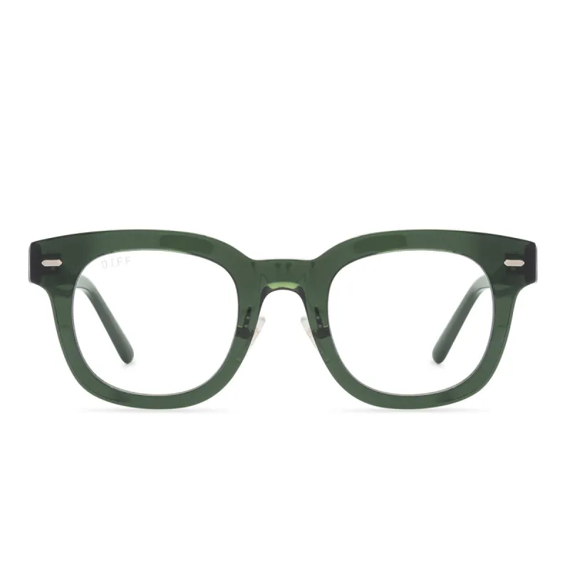 SUMMER - SEA GRASS + CLEAR GLASSES sold by Diff Eyewear