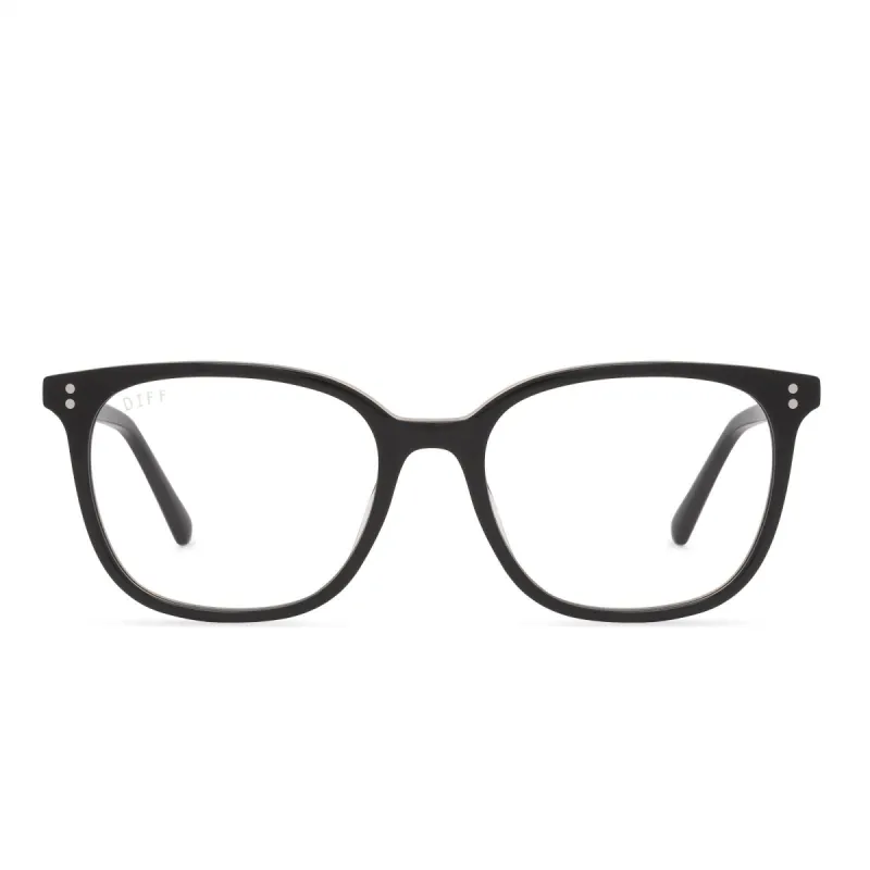 CLARKE - BLACK + CLEAR GLASSES sold by Diff Eyewear