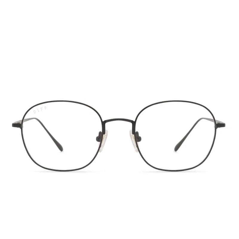 REID - BLACK + CLEAR GLASSES sold by Diff Eyewear