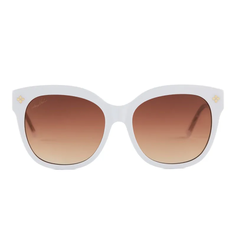 PATRICIA NASH - AUDREY + WHITE + BROWN GRADIENT SUNGLASSES sold by Diff Eyewear