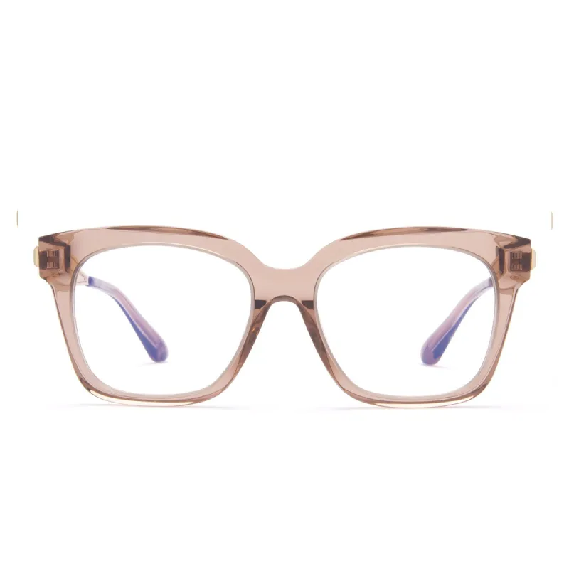 BELLA XS - CAFÉ OLE + CLEAR GLASSES sold by Diff Eyewear
