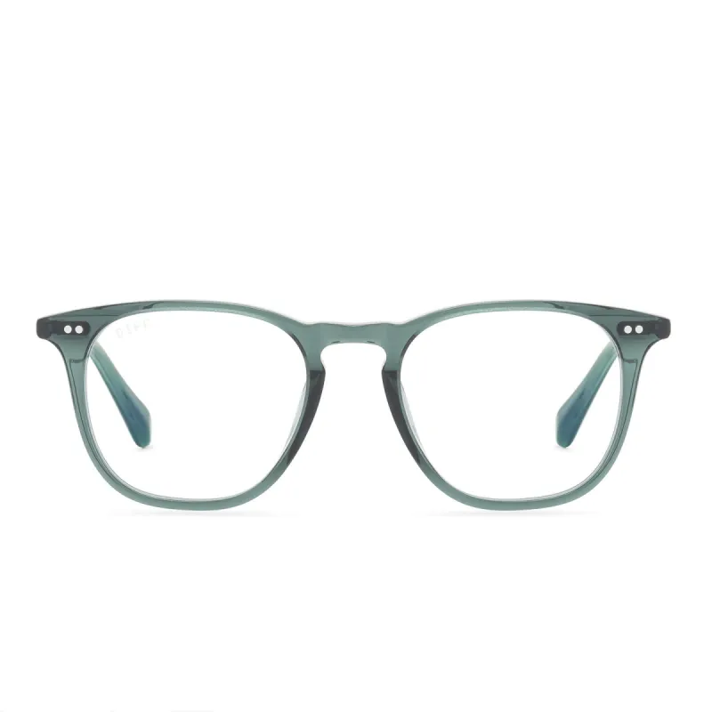 MAXWELL - EVERGREEN + CLEAR GLASSES sold by Diff Eyewear