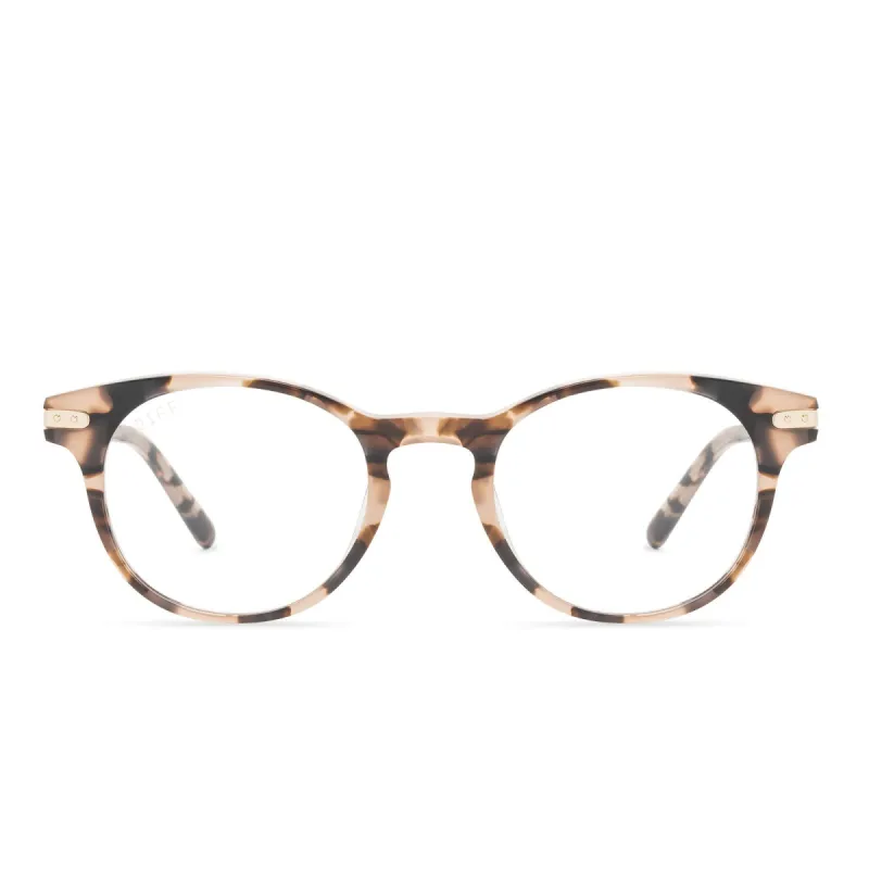 TALI - HIMALAYAN TORTOISE + CLEAR GLASSES sold by Diff Eyewear