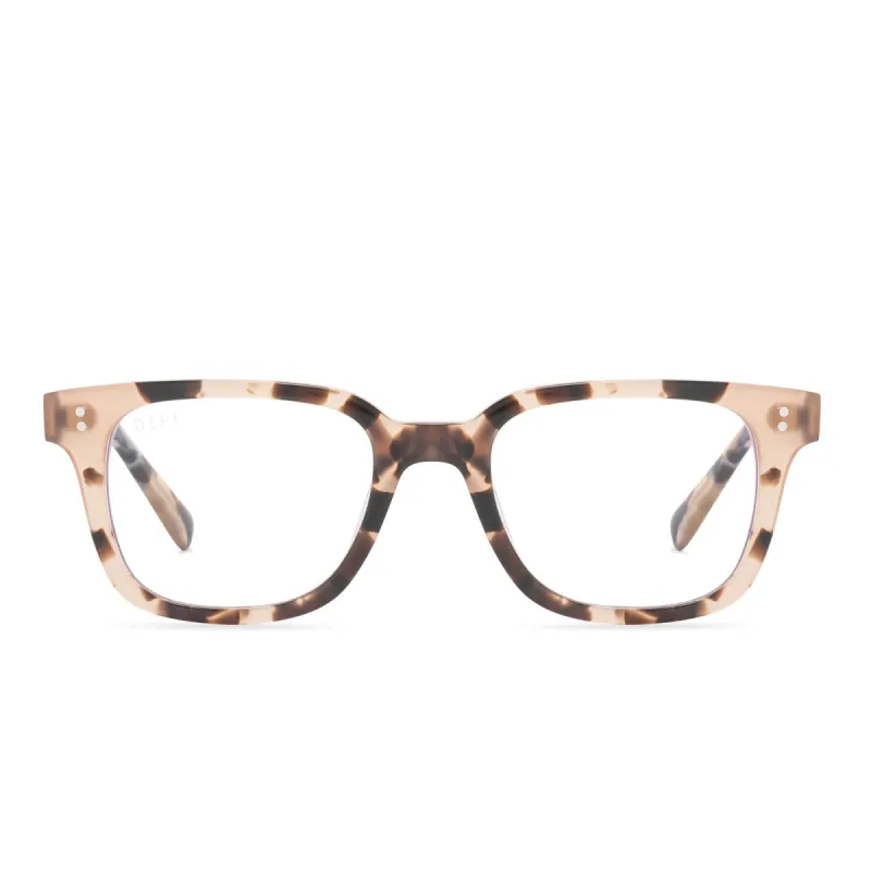 PAXTON - HIMALAYAN TORTOISE + CLEAR GLASSES sold by Diff Eyewear