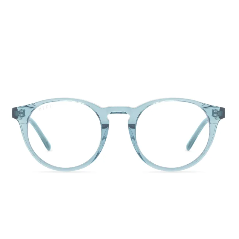 SAWYER - TEAL HAZE + CLEAR GLASSES sold by Diff Eyewear