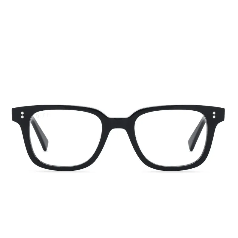 PAXTON - BLACK + CLEAR GLASSES sold by Diff Eyewear