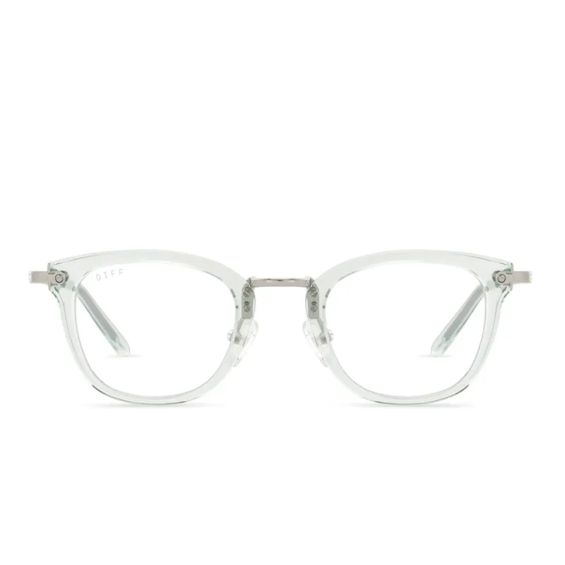 RUE - SOFT LAGOON CRYSTAL + CLEAR GLASSES sold by Diff Eyewear