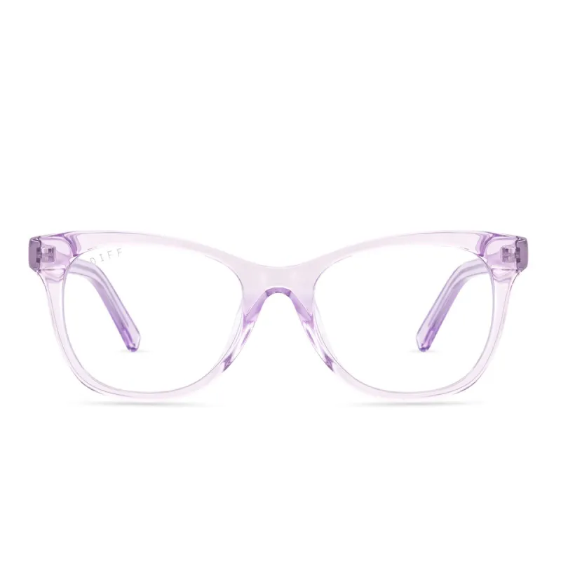 CARINA - LAVENDER FOG CRYSTAL + CLEAR GLASSES sold by Diff Eyewear