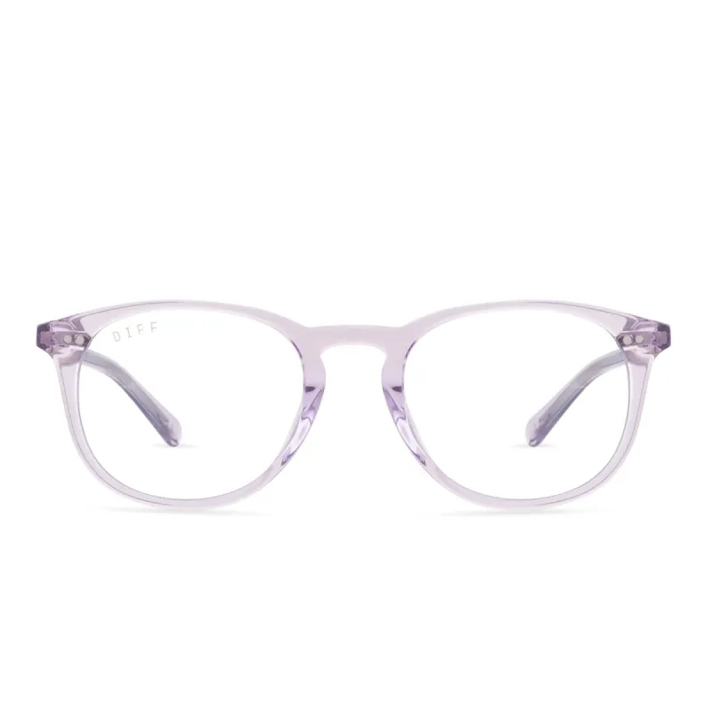 JAXSON - LAVENDER FOG CRYSTAL + CLEAR GLASSES sold by Diff Eyewear