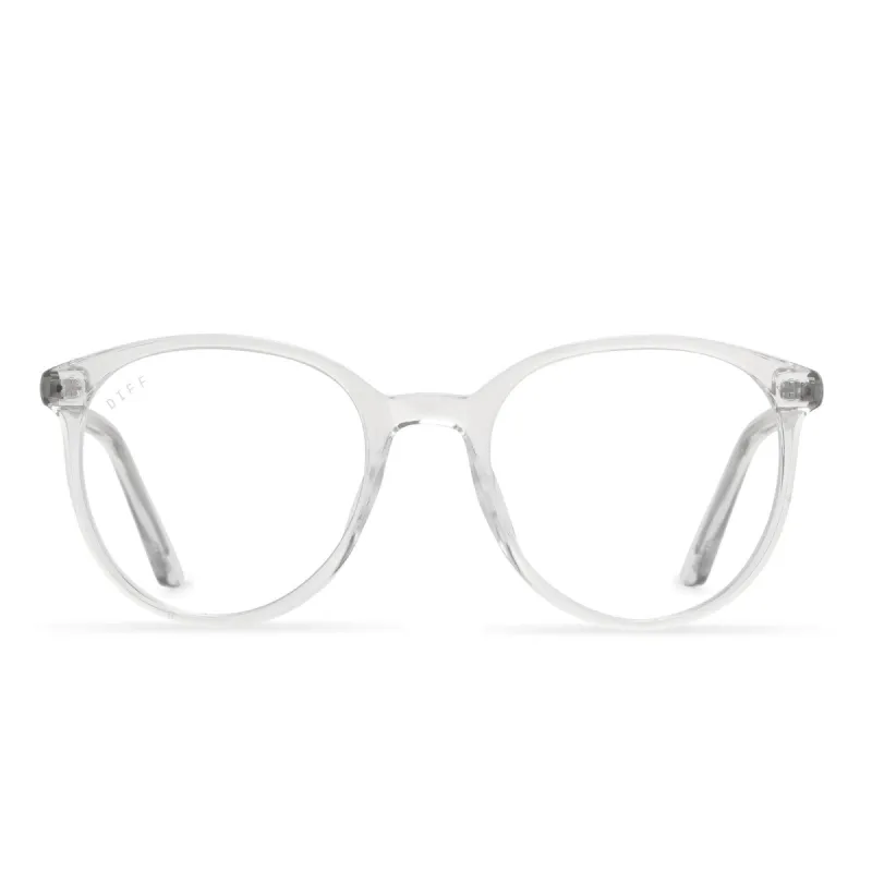JEANNE - CLEAR CRYSTAL + CLEAR GLASSES sold by Diff Eyewear
