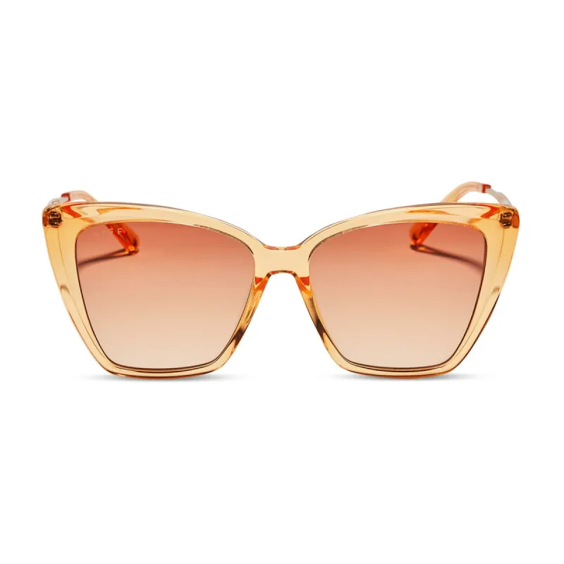 BECKY II - APRICOT CRYSTAL + BROWN GRADIENT SUNGLASSES sold by Diff Eyewear