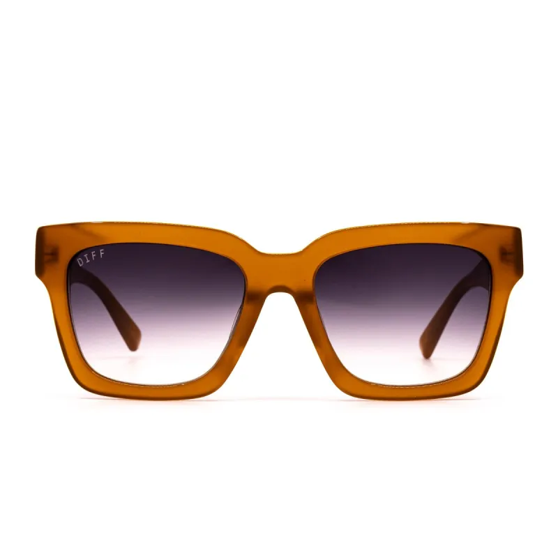 AUSTEN - DARK GINGER + BROWN GRADIENT SUNGLASSES sold by Diff Eyewear