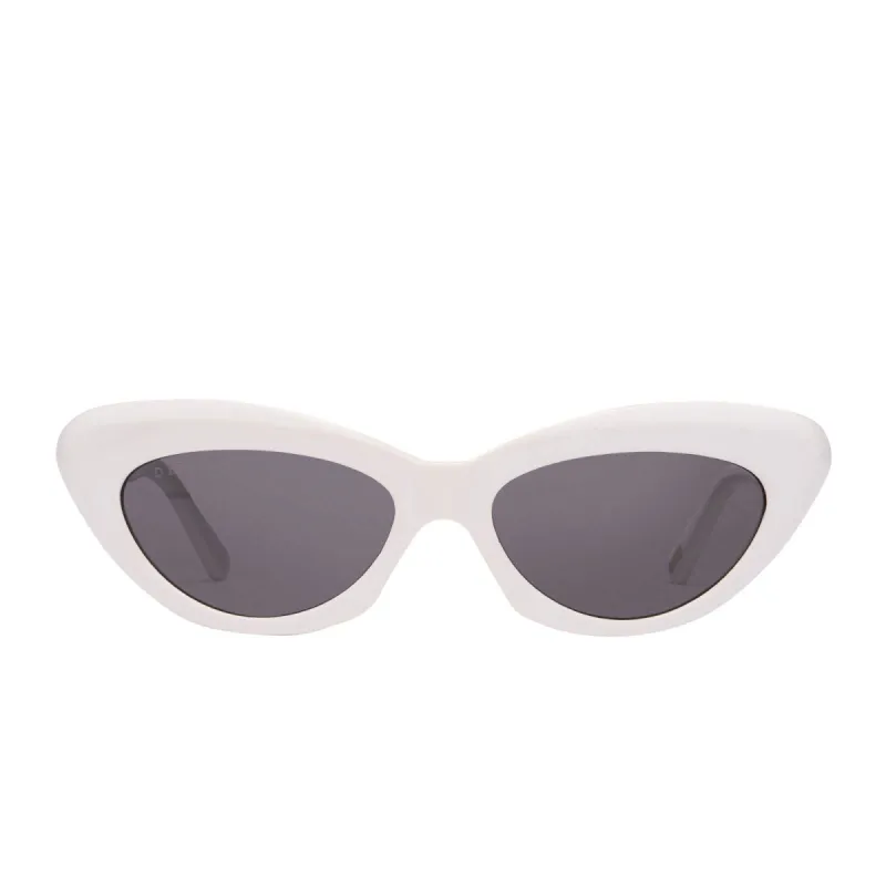 CLEO - WHITE + DARK SMOKE SUNGLASSES sold by Diff Eyewear