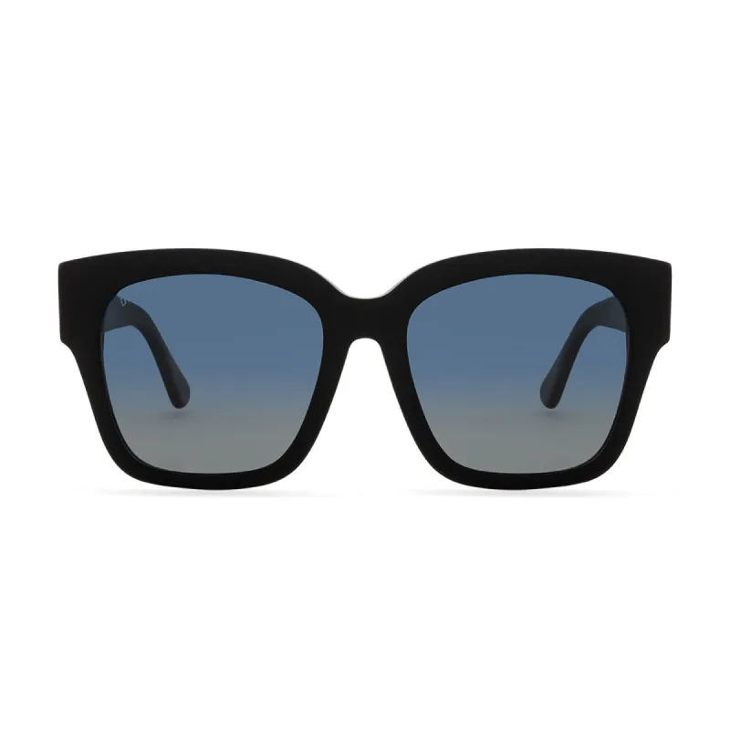 BELLA II - MATTE BLACK + AEGEAN BLUE GRADIENT FLASH SUNGLASSES sold by Diff Eyewear