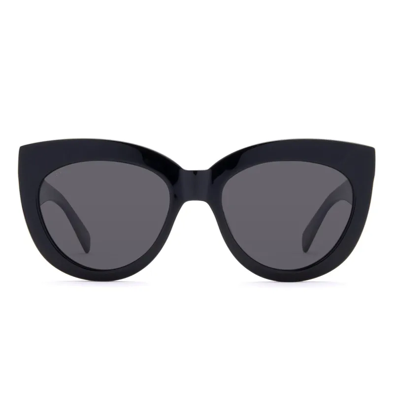 ALISA - BLACK + GREY POLARIZED SUNGLASSES sold by Diff Eyewear
