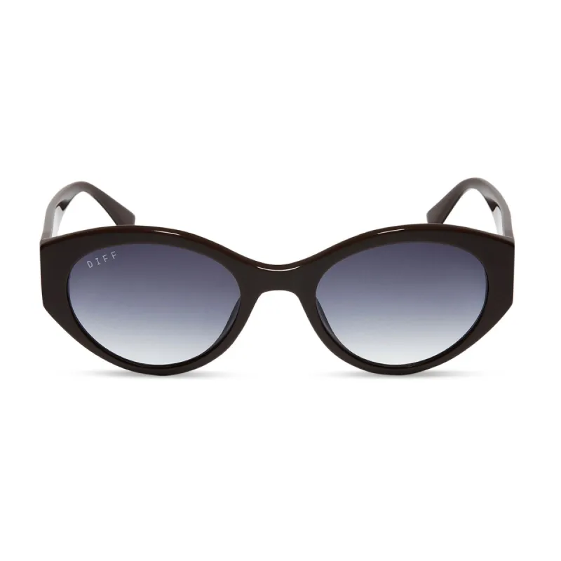 LINNEA - TRUFFLE + GREY GRADIENT SUNGLASSES sold by Diff Eyewear