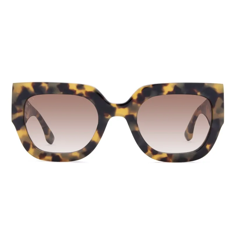 ARDEN - HAZEL TORTOISE + BROWN GRADIENT SUNGLASSES sold by Diff Eyewear