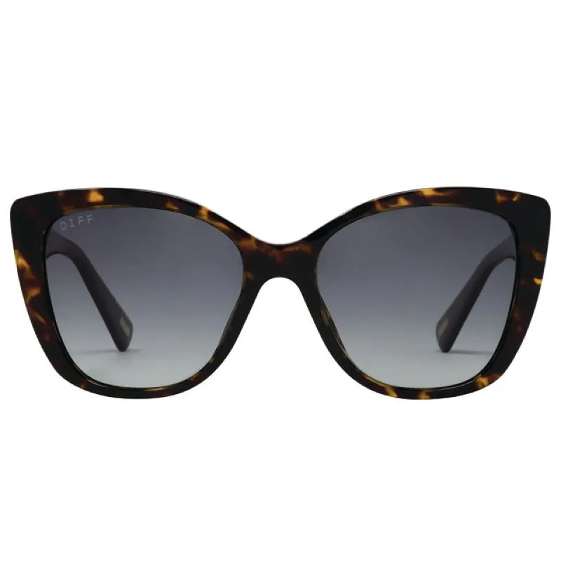 RUBY - AMBER TORTOISE + STEEL GRADIENT + POLARIZED sold by Diff Eyewear