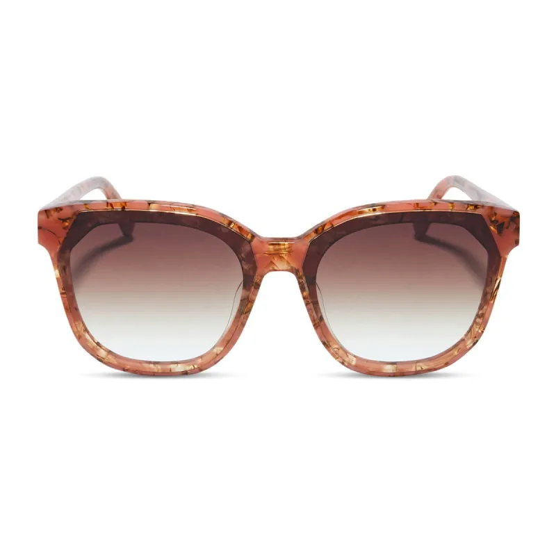 GIA - BEIGE CORAL TORTOISE + BROWN GRADIENT SUNGLASSES sold by Diff Eyewear