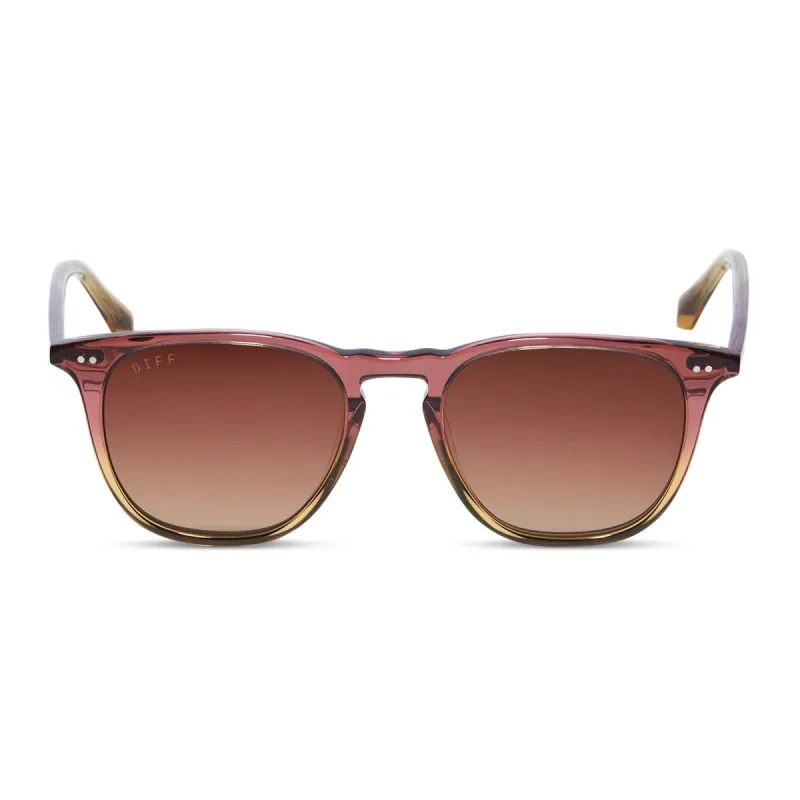 MAXWELL XL - CLAYTON + BROWN GRADIENT POLARIZED SUNGLASSES sold by Diff Eyewear