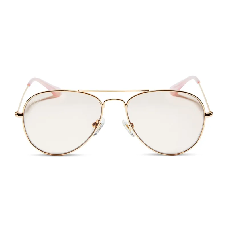 CRUZ XS - GOLD + ROSE TEA PINK SUNGLASSES sold by Diff Eyewear