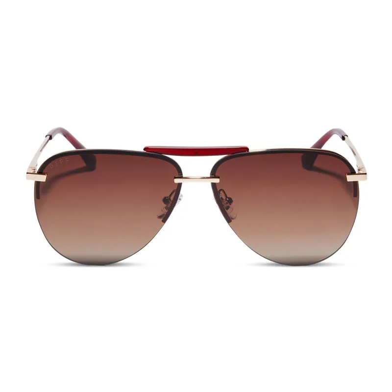TAHOE - GOLD + BROWN GRADIENT SUNGLASSES sold by Diff Eyewear