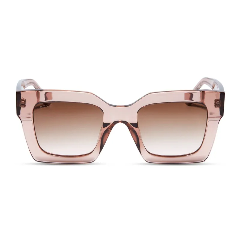 DANI - ROSE STONE + TAUPE ROSE GRADIENT SUNGLASSES sold by Diff Eyewear