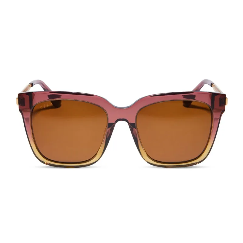 BELLA - CLAYTON + BROWN SUNGLASSES made by Diff Eyewear