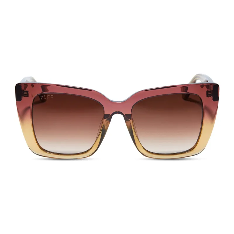 LIZZY - CLAYTON + BROWN GRADIENT SUNGLASSES sold by Diff Eyewear