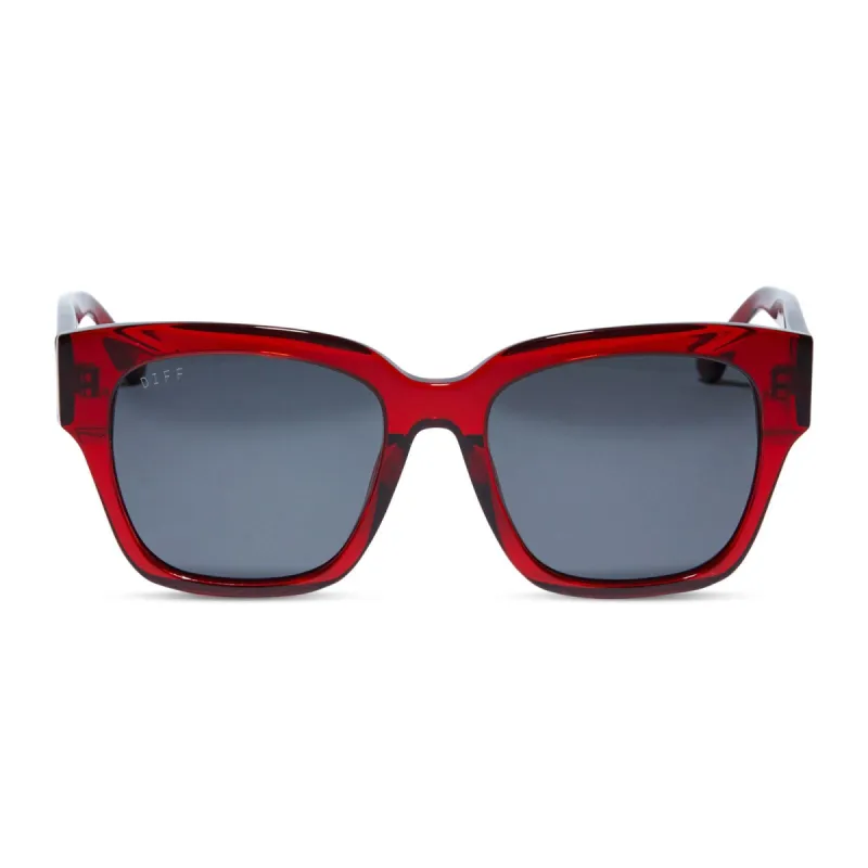 BELLA II - CARMINE + GREY POLARIZED SUNGLASSES sold by Diff Eyewear