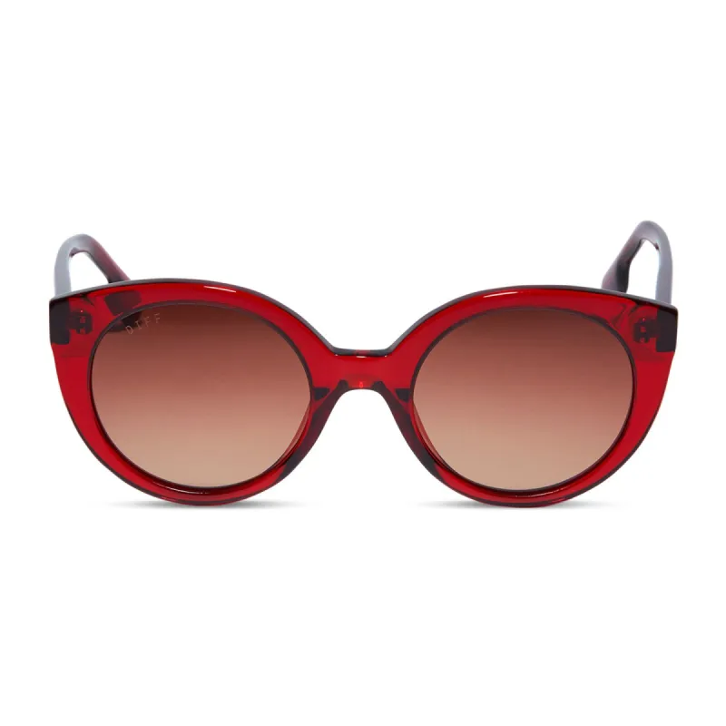 EMMY - CARMINE + BROWN GRADIENT SUNGLASSES sold by Diff Eyewear