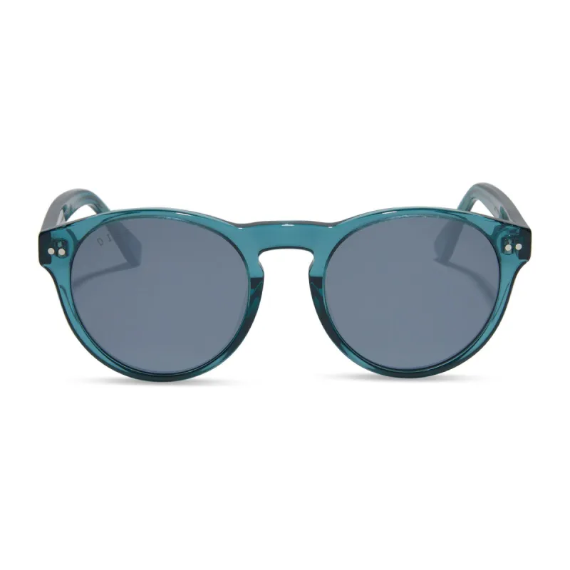 CODY - PURE BLUE + GREY MIRROR POLARIZED SUNGLASSES sold by Diff Eyewear