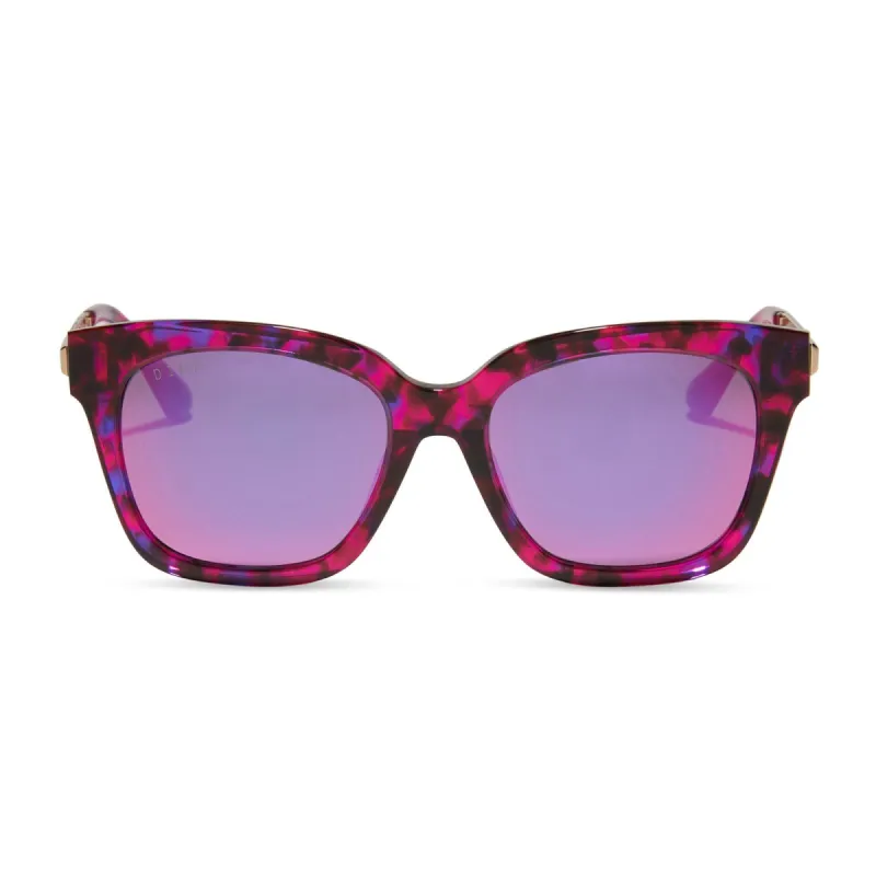 BELLA XS - PINK RUSH TORTOISE + PINK RUSH MIRROR SUNGLASSES sold by Diff Eyewear