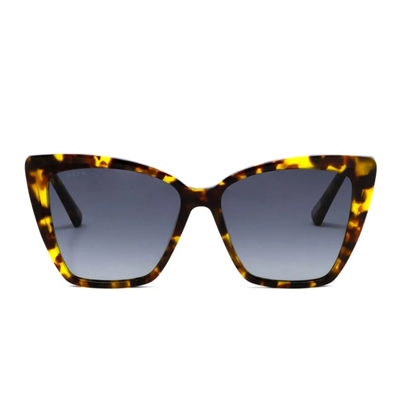 BECKY II - AMBER TORTOISE + BLUE GRADIENT POLARIZED SUNGLASSES sold by Diff Eyewear