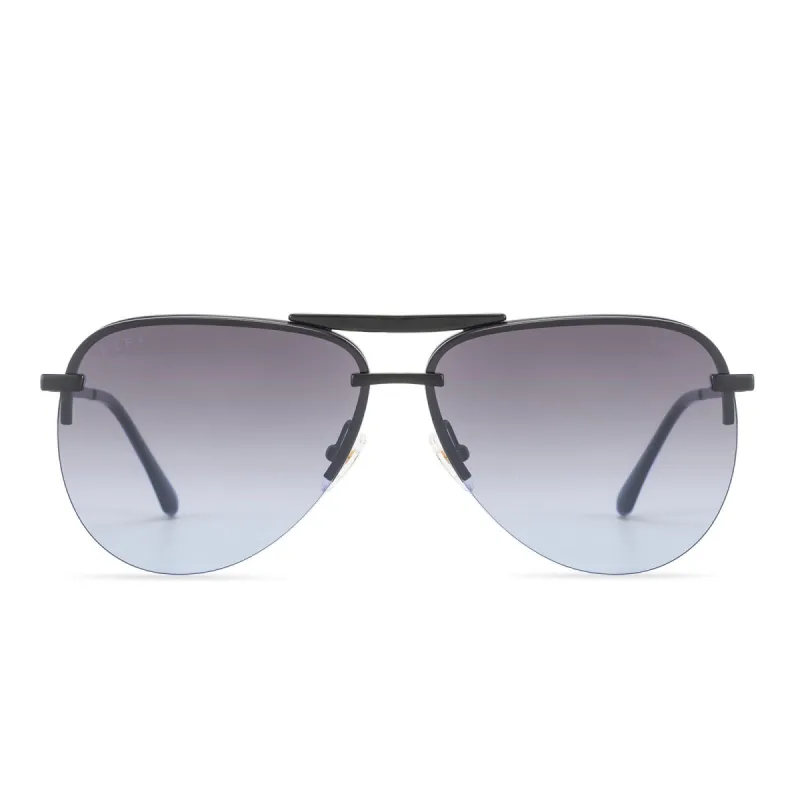 TAHOE - MATTE BLACK + BLUE GRADIENT SUNGLASSES sold by Diff Eyewear