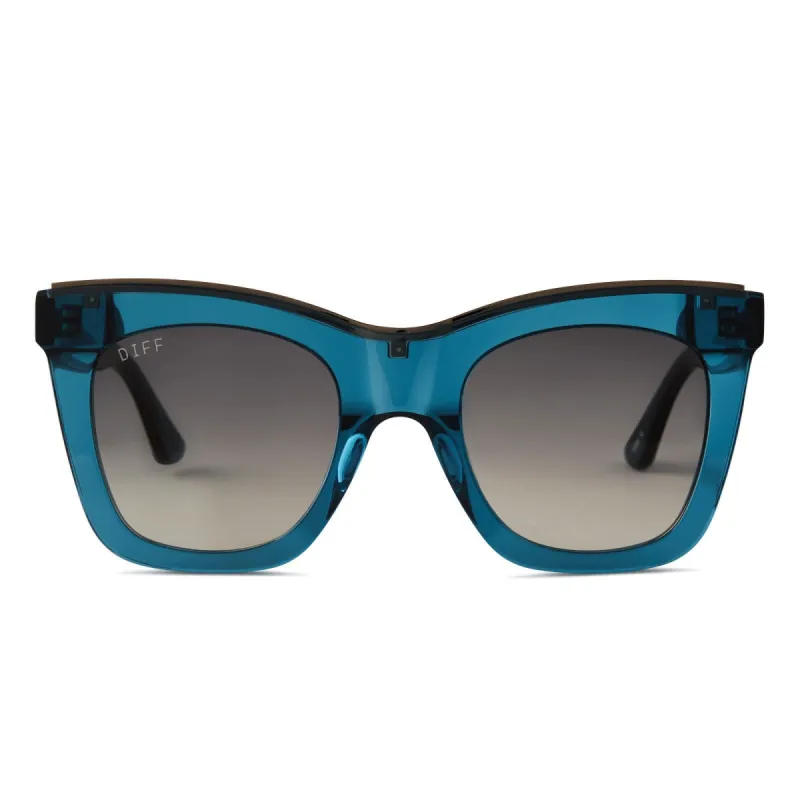 KAIA II - DEEP AQUA + BLUE GRADIENT SUNGLASSES sold by Diff Eyewear