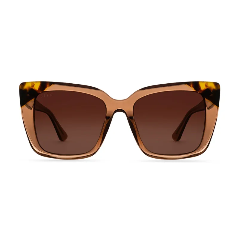 LIZZY - DUNES CRYSTAL + BROWN GRADIENT SUNGLASSES sold by Diff Eyewear