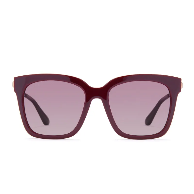 BELLA - CLARET + WINE GRADIENT SUNGLASSES sold by Diff Eyewear